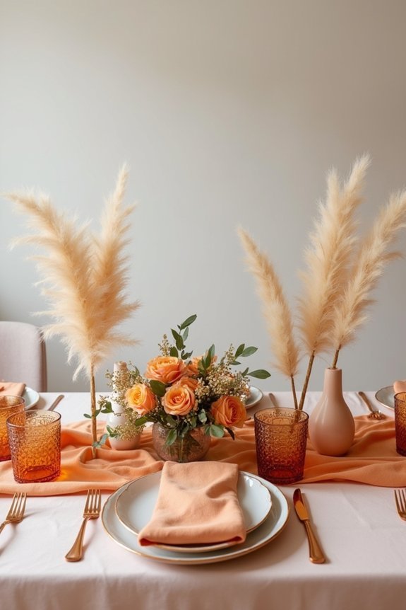 burnt orange wedding decor