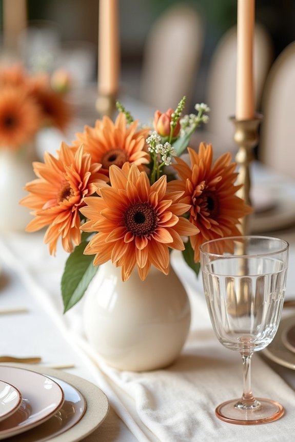 burnt orange with neutrals