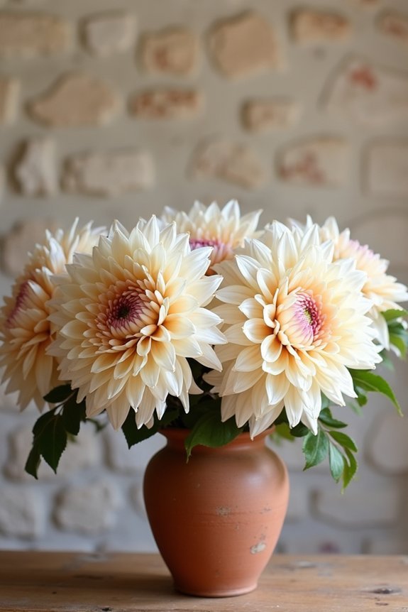 caf au lait dahlias romance