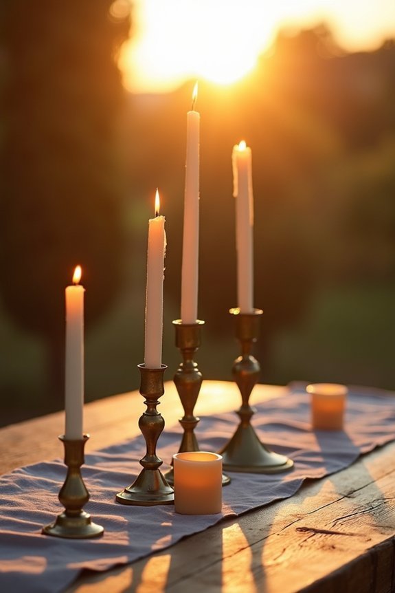 candlelight creates intimate atmosphere