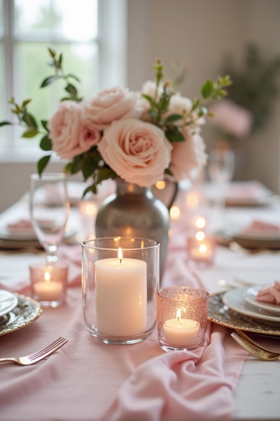 candlelight creates romantic ambiance