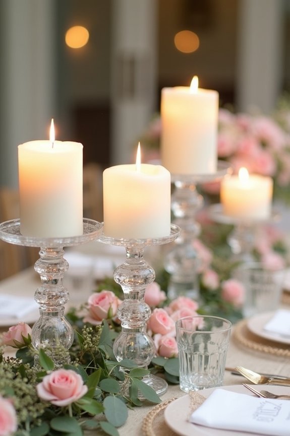 candlelight creates romantic ambiance