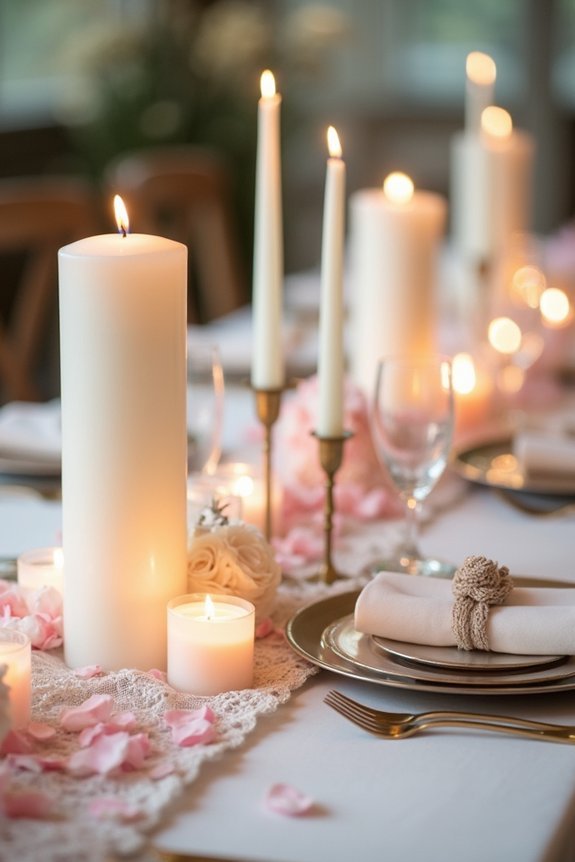 candlelight enhances wedding ambiance
