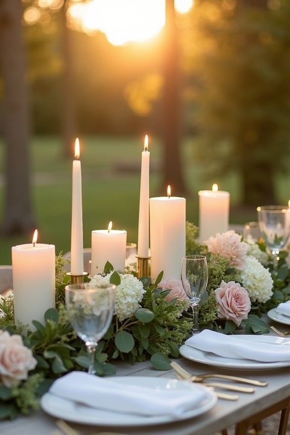 candlelight for intimate gardens