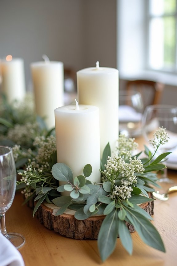 candlelight greenery elegant ambiance