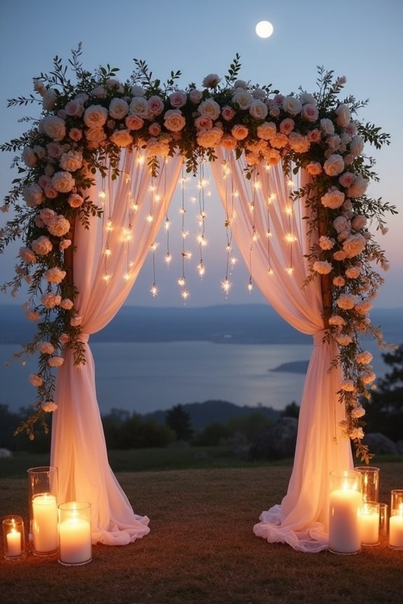 candlelit arch enchanting ceremonies