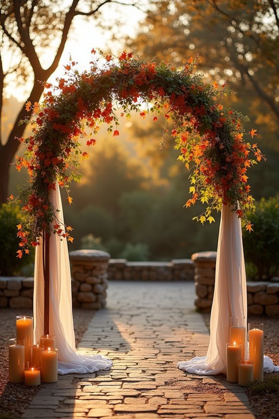 candlelit wedding arch magic
