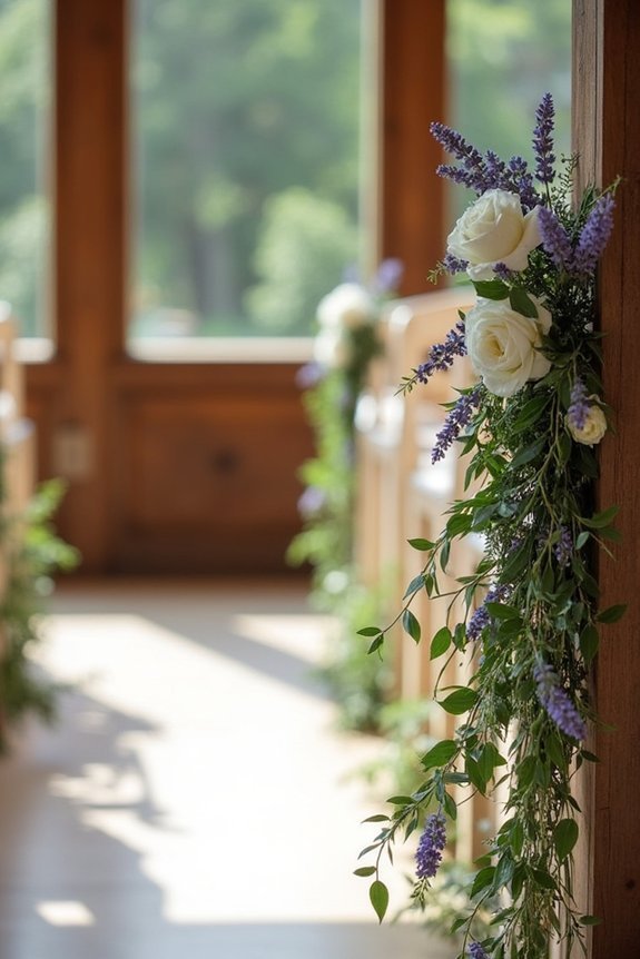 cascading garlands create intimacy