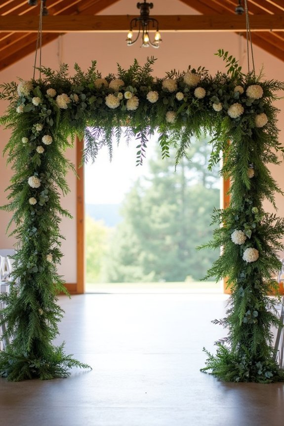 cascading greenery aisle elegance
