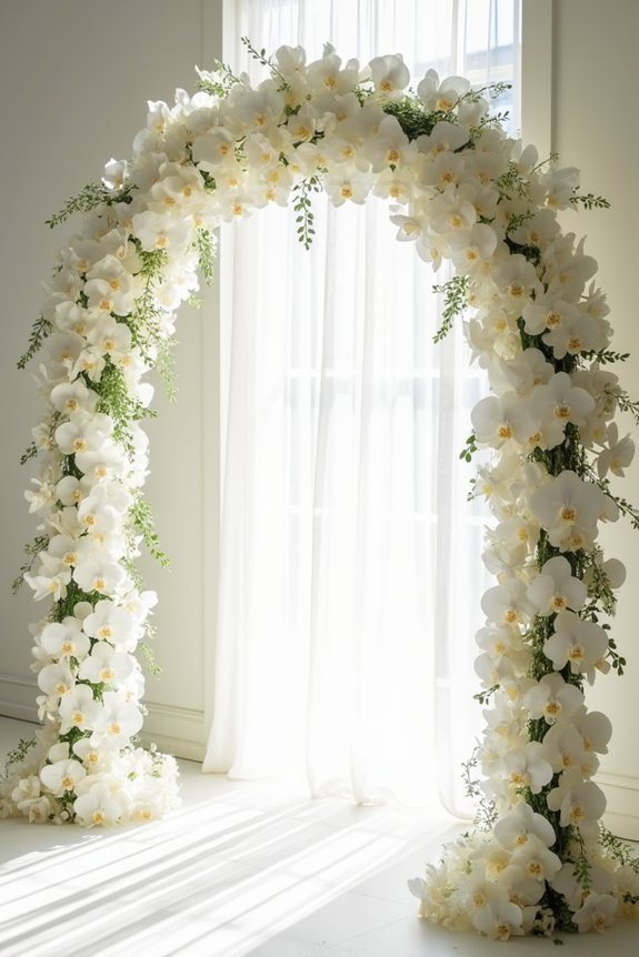 cascading white orchid elegance