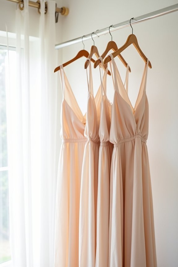 champagne bridesmaid dress selection