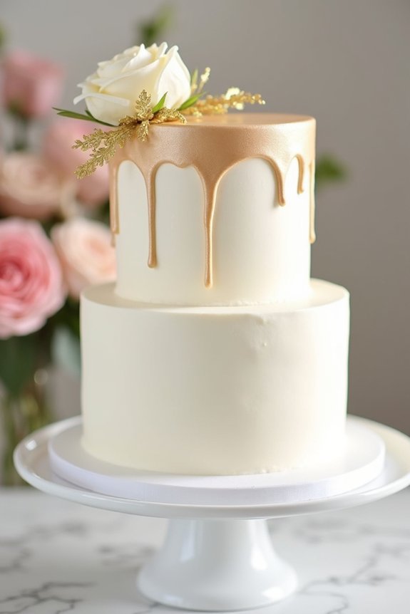 champagne cake with ganache