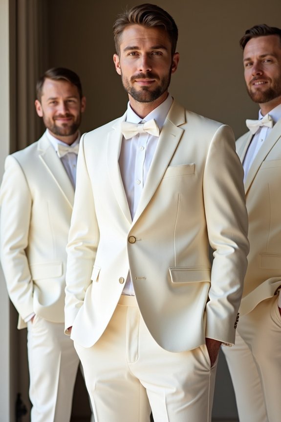 champagne inspired groomsmen outfits
