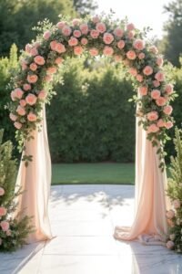champagne themed wedding arch ideas