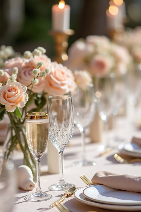 champagne themed wedding celebration ideas