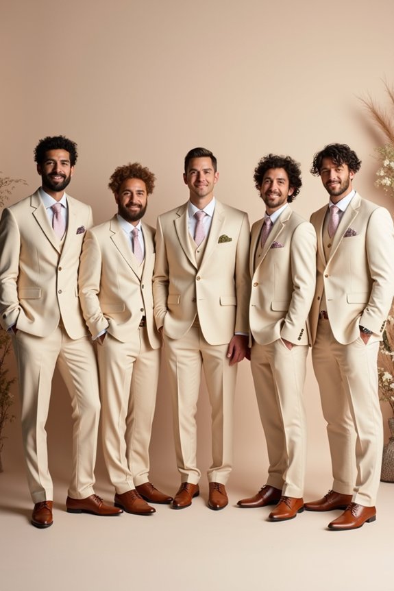 champagne wedding color coordination