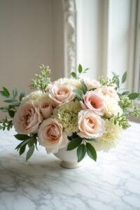 champagne wedding flower ideas