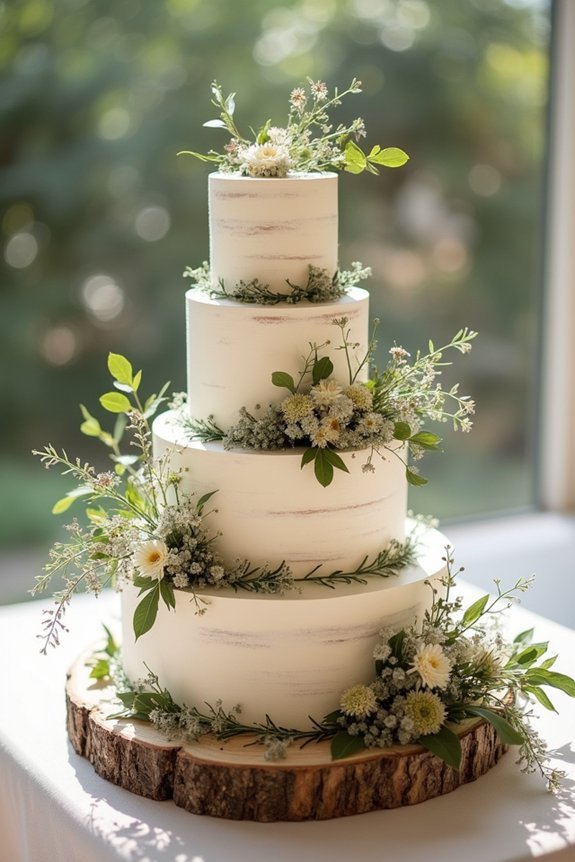 charming rustic wedding cakes