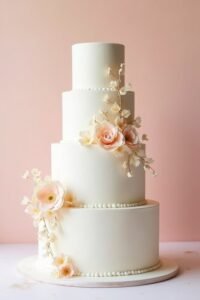 chic champagne wedding cakes