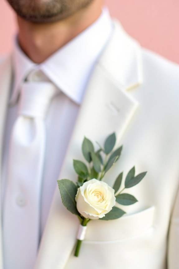 choosing ideal rose boutonniere