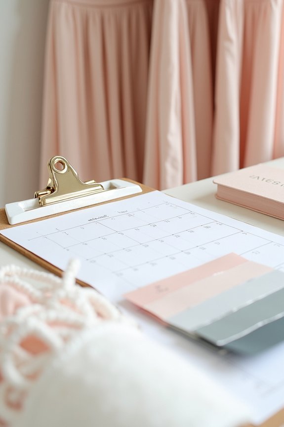 clear timelines for dresses