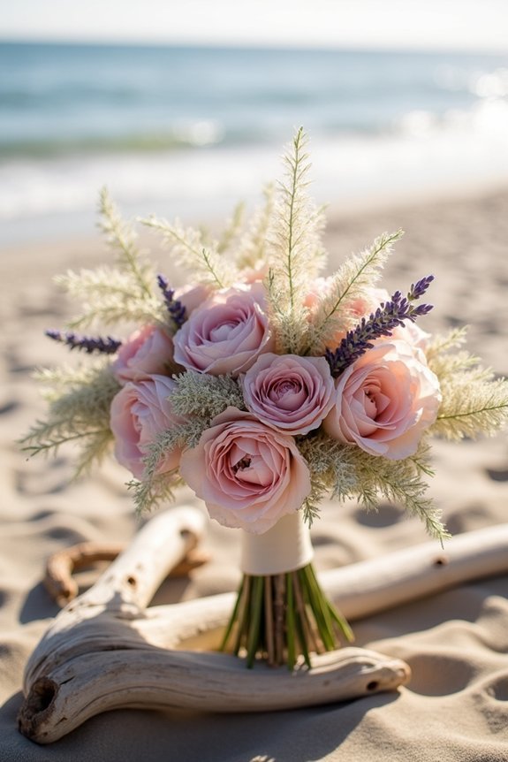 coastal romantic floral bouquet