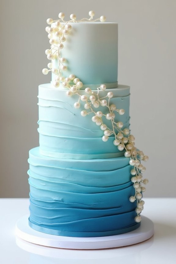 coastal wedding cake design
