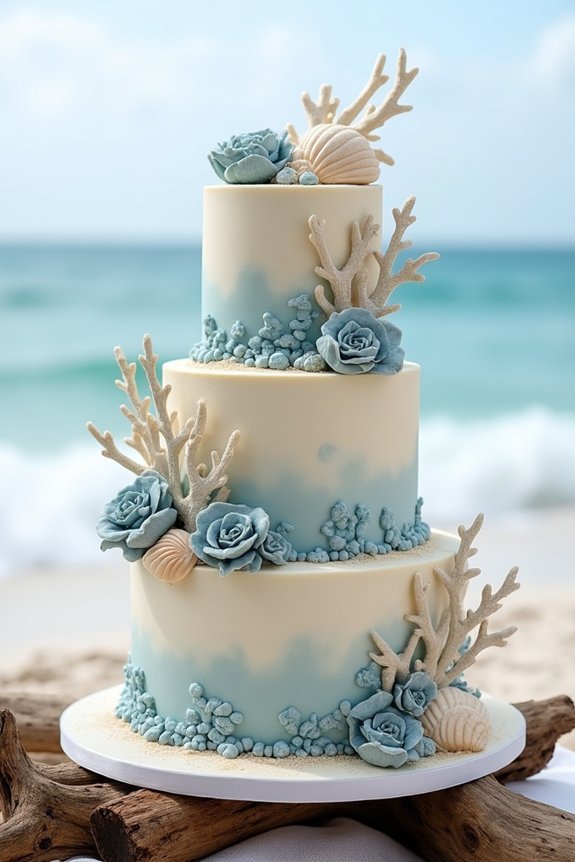 coastal wedding cake inspiration