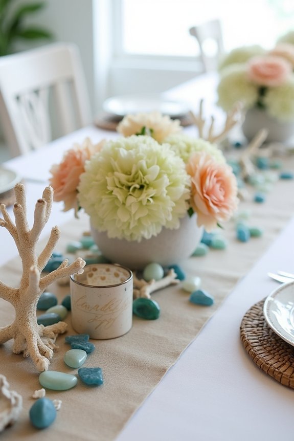 coastal wedding centerpiece selection