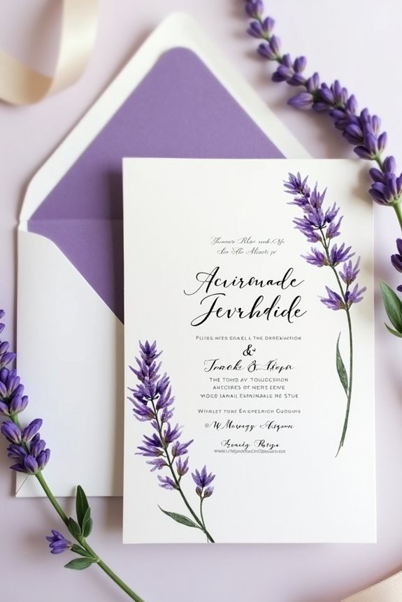 cohesive lavender wedding details