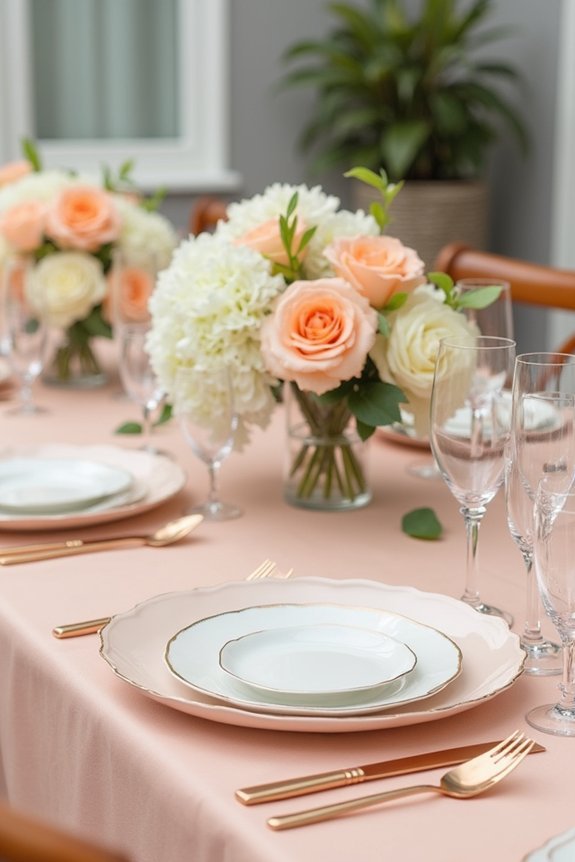 cohesive peach linen design