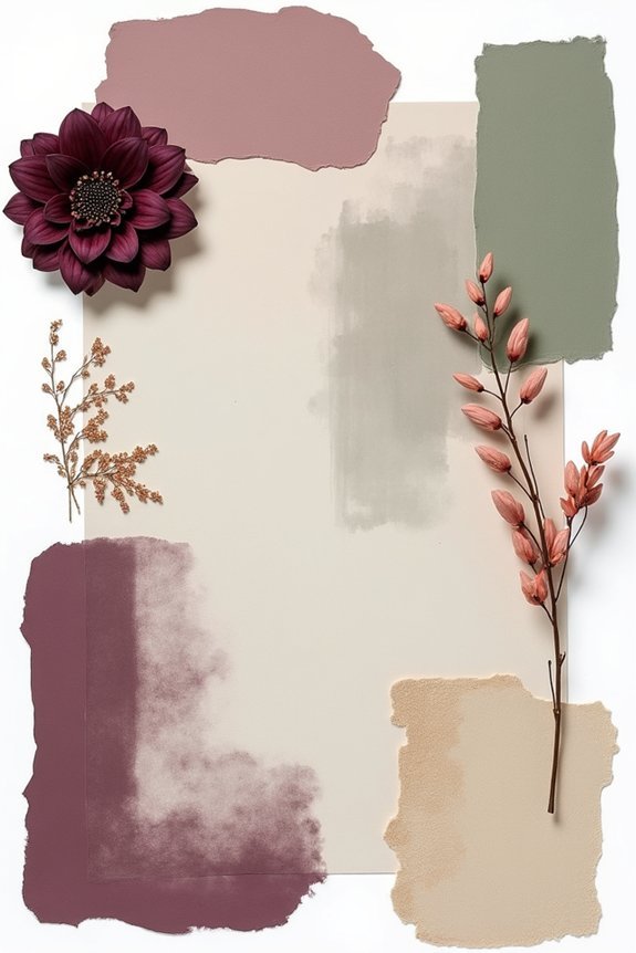 cohesive plum color palettes