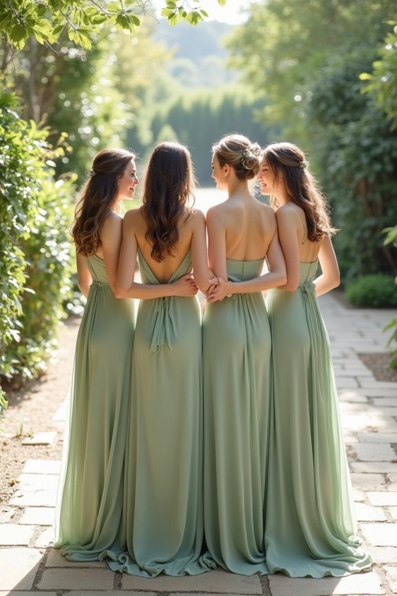 cohesive wedding party attire