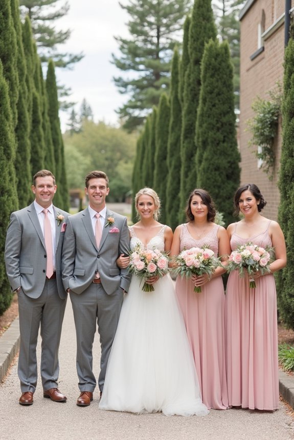 cohesive wedding party styling