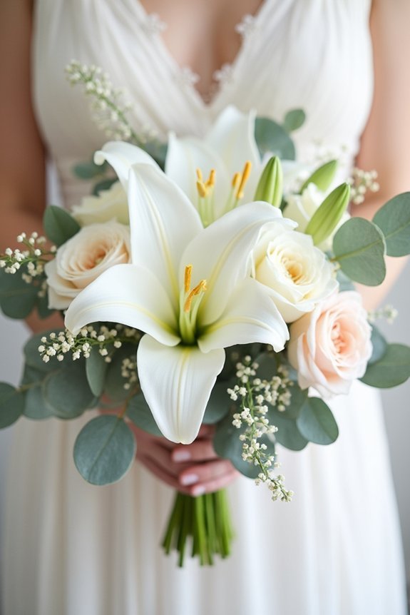 complementary flowers and greenery