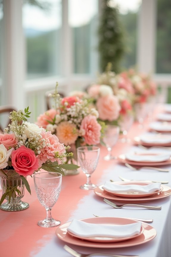 coral and sage table design