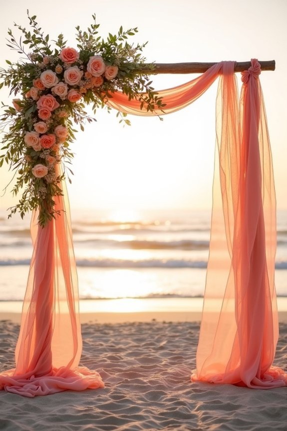 coral arch wedding design