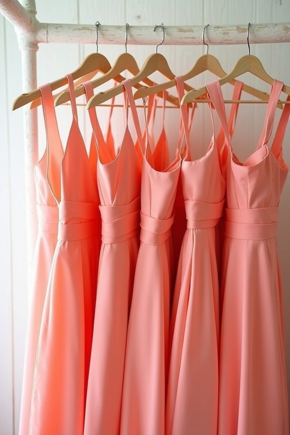coral bridesmaid dress options