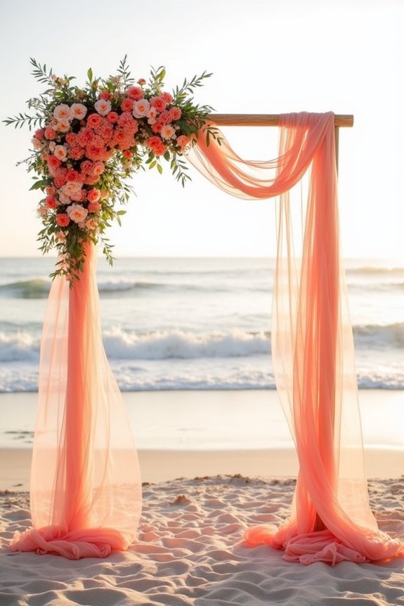 coral wedding arch inspiration