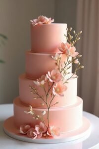 coral wedding cake inspiration