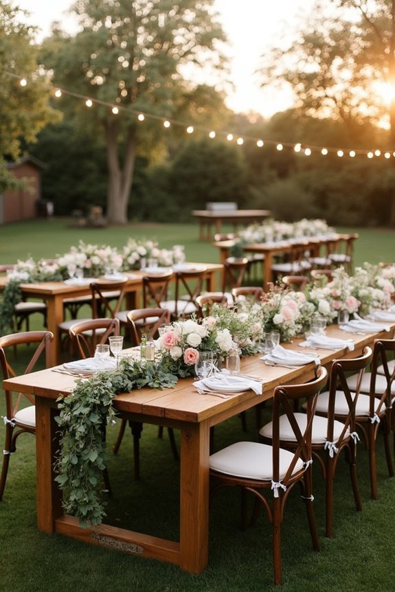 cozy outdoor wedding setup