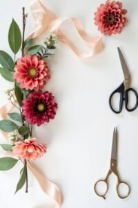 creating a dahlia boutonniere