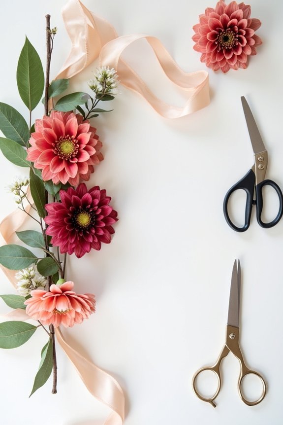 creating a dahlia boutonniere