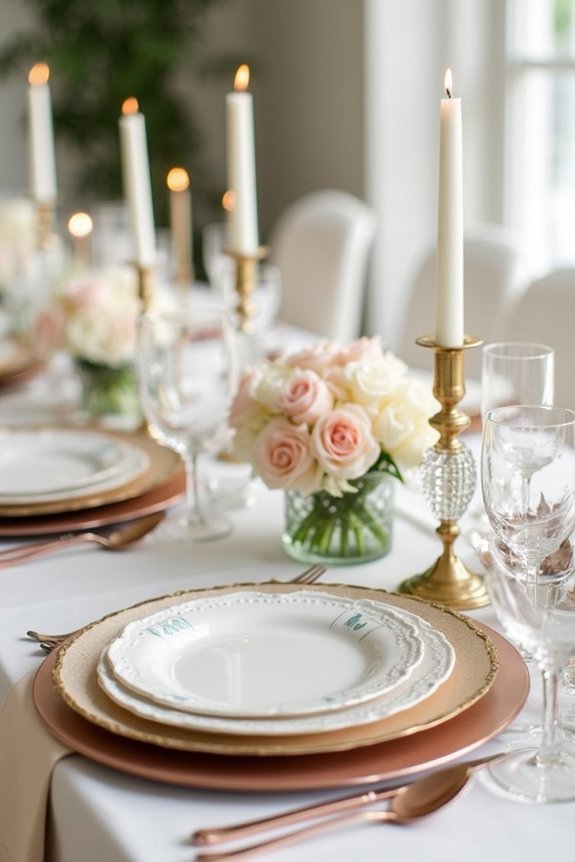 curated candlelit tablescape design