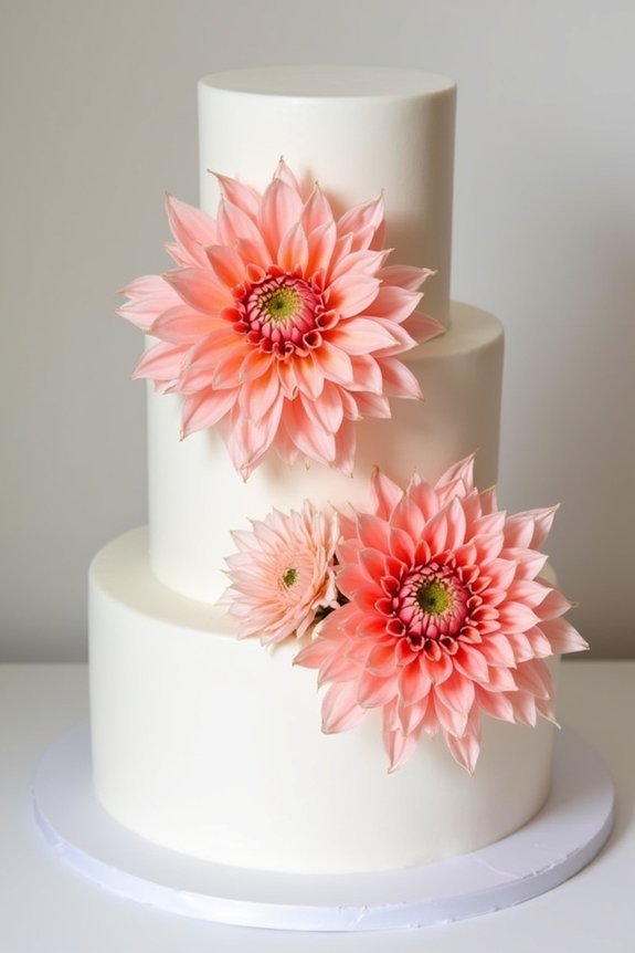 dahlia cake display techniques
