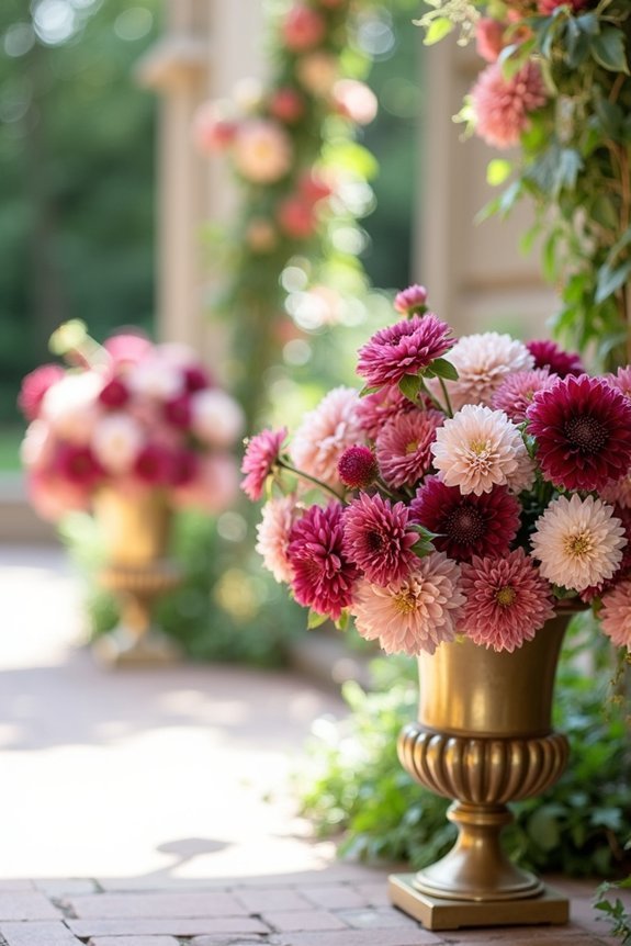 dahlia clusters for elegance