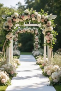 dahlia inspired aisle decorations ideas