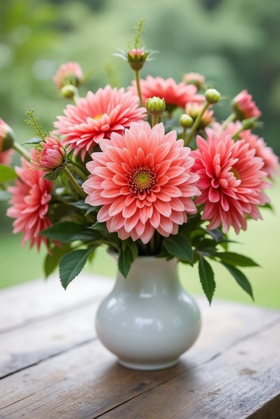 dahlias affordable summer wedding flowers