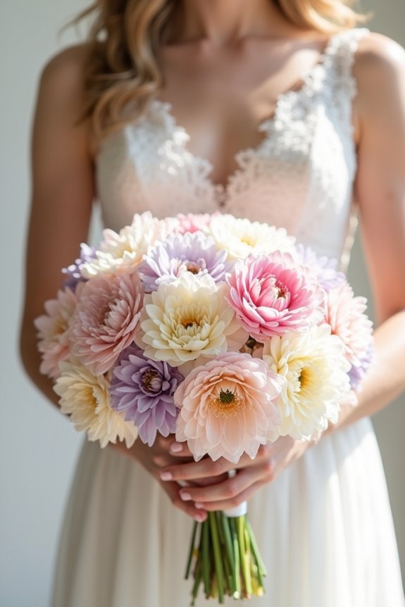 dahlias enhance wedding beauty