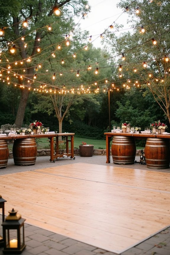 dance floor and bar